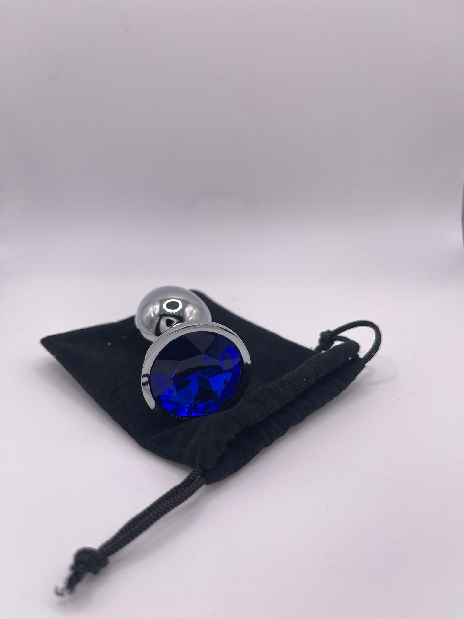 Plug Anal Inox — Acier Inoxydable Pierre Bleu -Rouge – Image 2