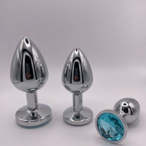 Pack Plug Anal ACIER INOXYDABLE — 3 Tailles avec Pierre Décorative
