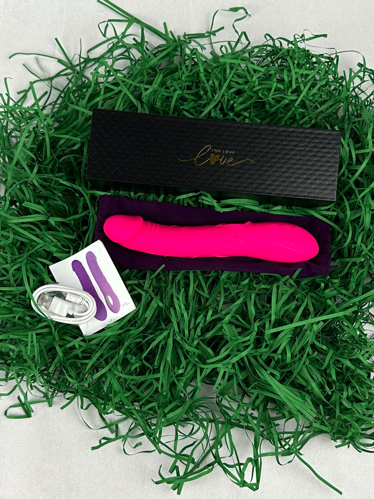 Vibrateur ROSA – Gode Vibrant Réaliste Rose à Base Dorée