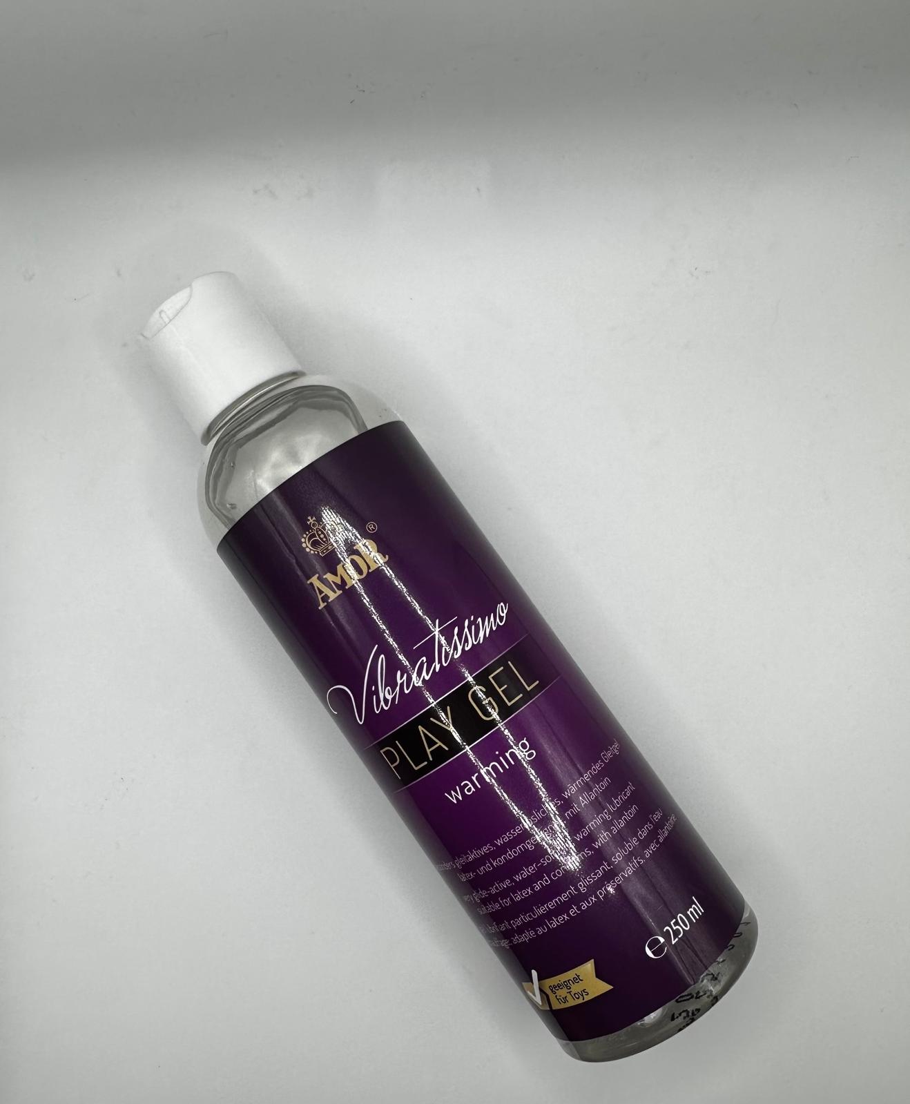 Amor Vibratissimo Play Gel – Lubrifiant Chauffant à l'Allantoïne 250 ml